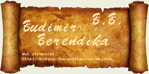 Budimir Berendika vizit kartica
